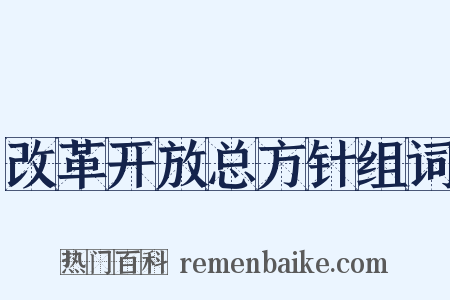 改革开放总方针组词是什么意思的图片